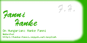 fanni hanke business card